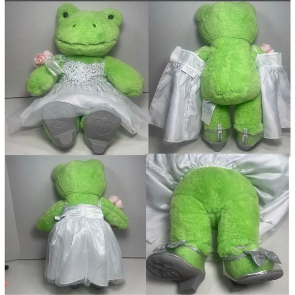 NWOT Build a Bear Spring Green Frog with Princess Outfit PRICE VERY FIRM - Picture 12 of 16